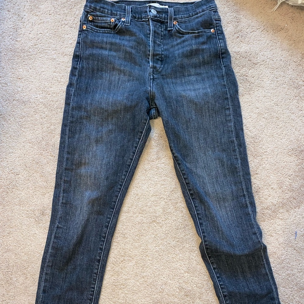 LEVIS WEDGIE SKINNY- washed black